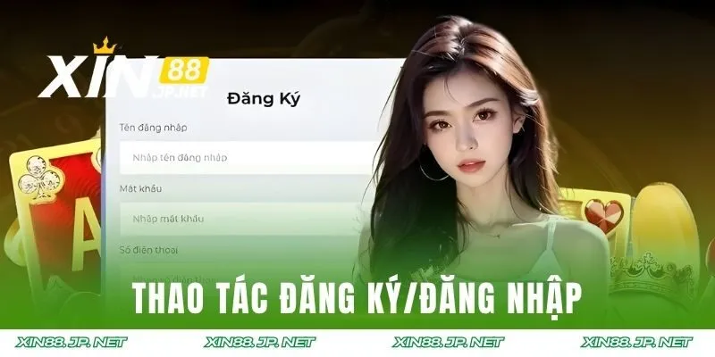 Thao tác đăng ký/đăng nhập